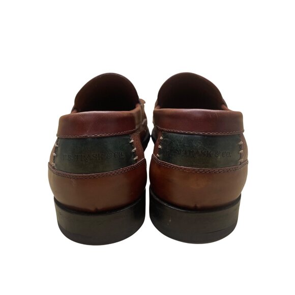 H.S Trask Men’s Brown Leather Vibram Sole Tassel Moccasin Size 12N main image 4